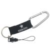 PORTACHIAVI IN STOFFA CON MOSCHETTONE LOGO EI