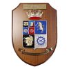 CREST IN METALLO SMALTATO BASE LEGNO 22X15CM UTT TORINO