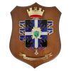 CREST IN METALLO SMALTATO BASE LEGNO CL12 25X18CM SCUOLA DI ARTIGLIERIA
