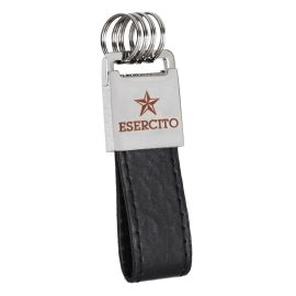 PORTACHIAVI IN METALLO CON PASSANTE IN PELLE