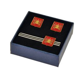 SET GEMELLI E FERMACRAVATTA STEMMA ARALDICO