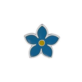 DISTINTIVO IN METALLO NICHEL FIORE NON TI SCORDARE DI ME