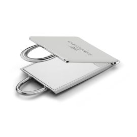 SPECCHIETTO SHOPPER IN SILVER PLATED, DIM. 4.3X8.2X2 CM