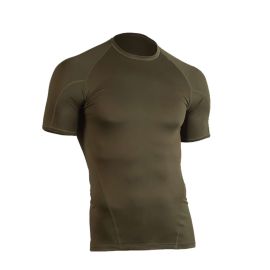 T-SHIRT S/S GIROCOLLO IN TESSUTO DRYTEK VERDE