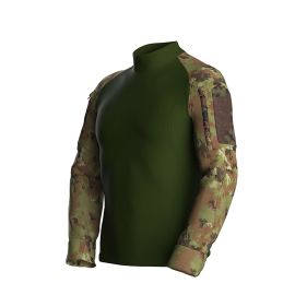 COMBAT SHIRT IR ADERENTE IN TESSUTO DRYTEK VERDE E VEGETATO