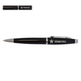 PENNA IN METALLO NERA CON ASTUCCIO TUBOLARE