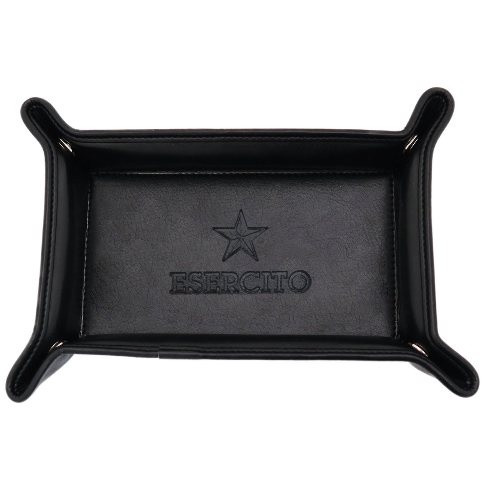 VUOTATASCHE IN SIMILPELLE NERA LOGO EI