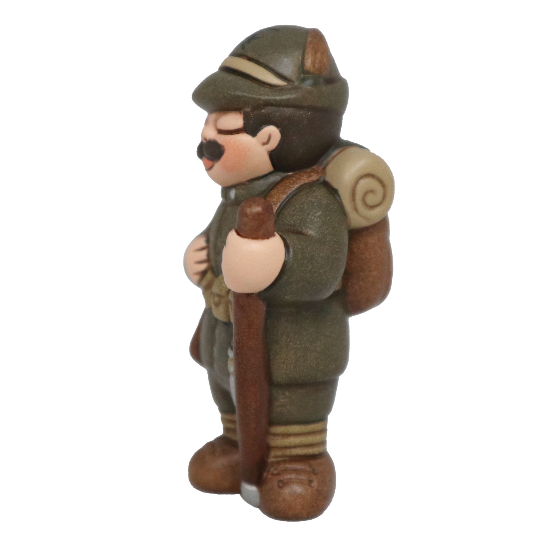 STATUETTA ALPINO 15 18 IN UNIFORME DI MARCIA H 7.5 CM