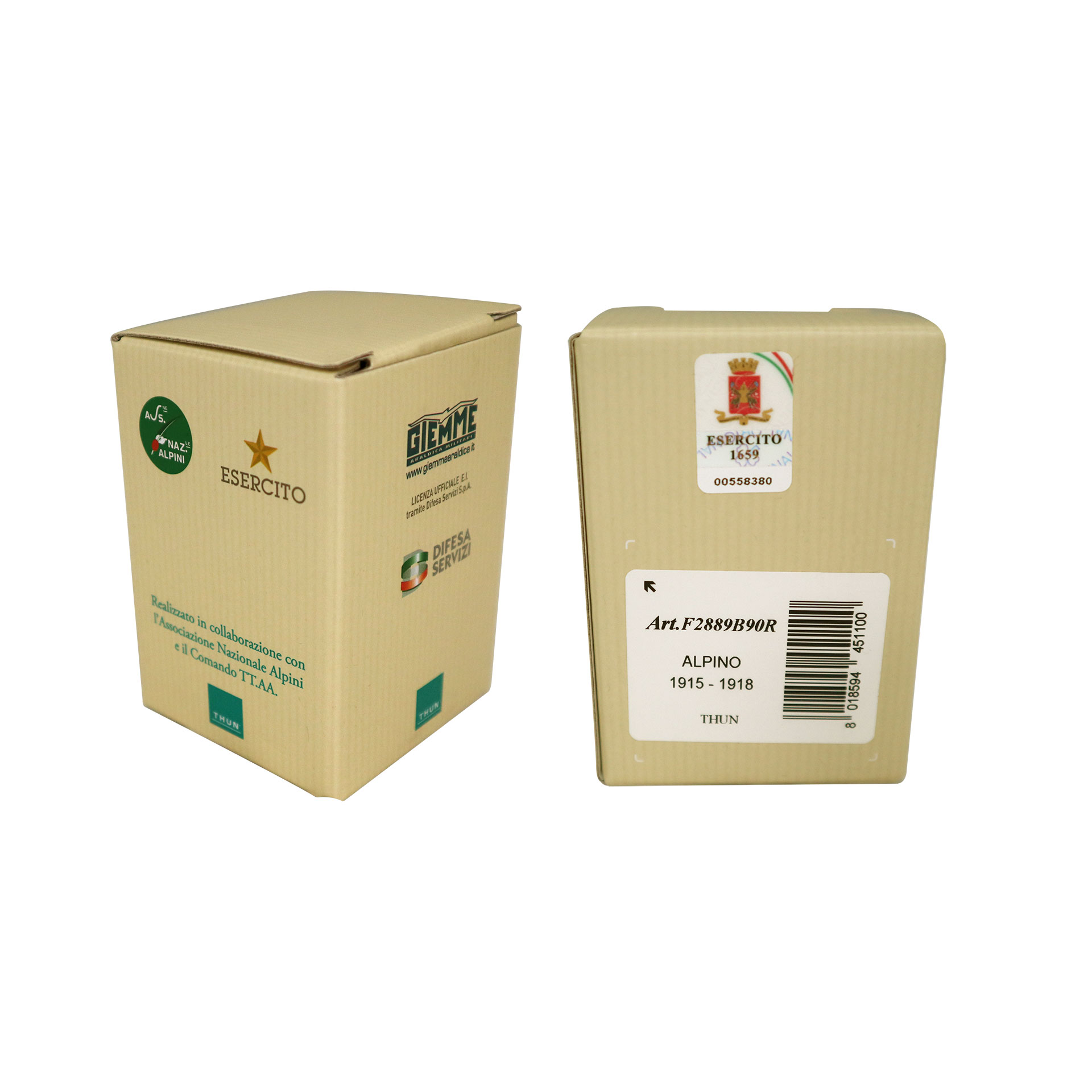 STATUETTA ALPINO 15 18 IN UNIFORME DI MARCIA H 7.5 CM