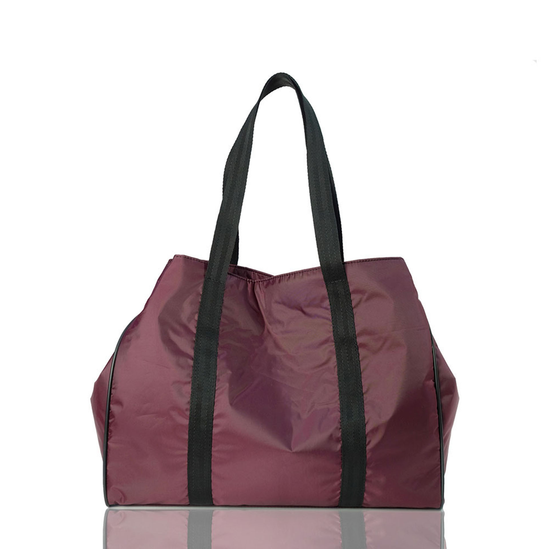 SHOPPING TOTE SOFLY NYLON BORDEAUX