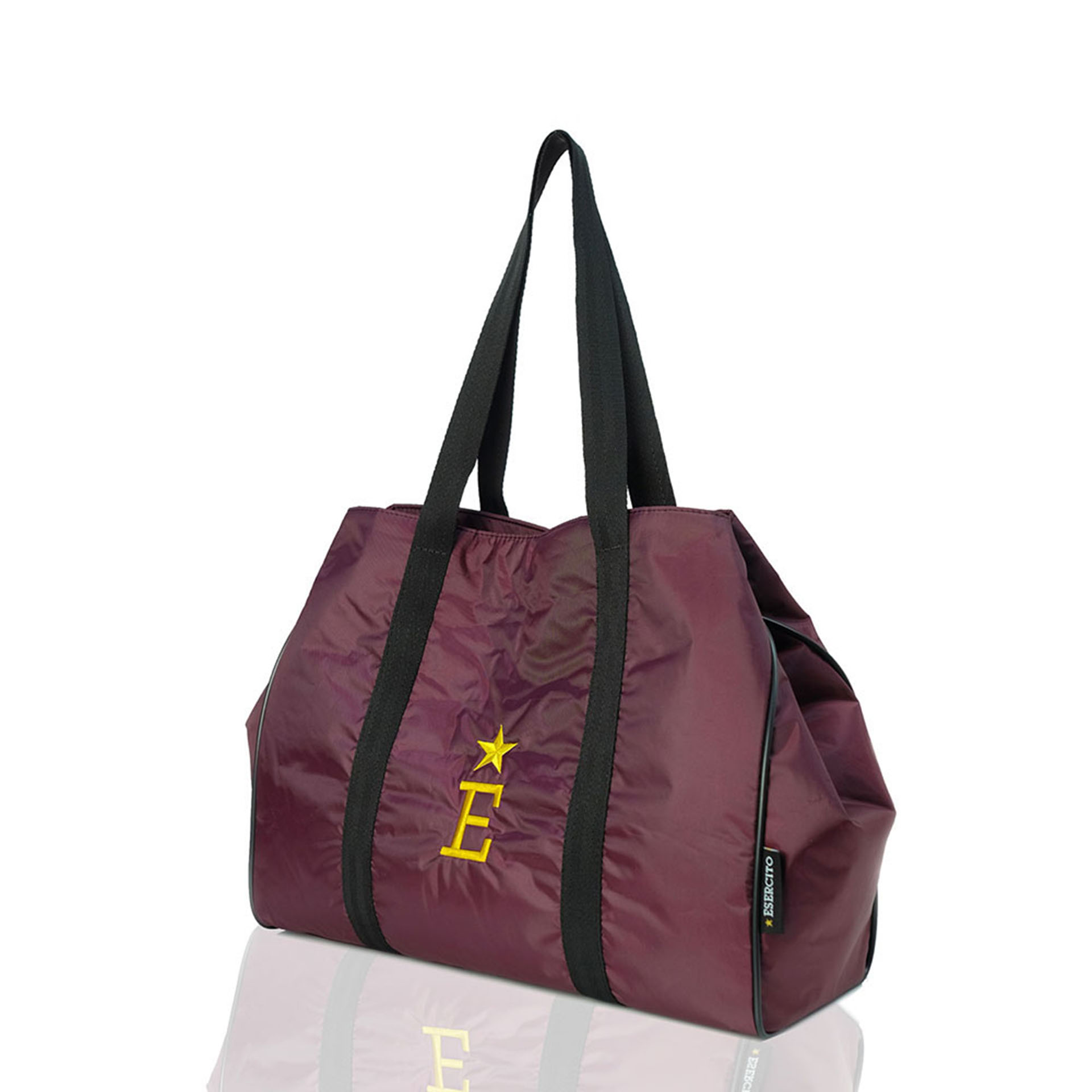 SHOPPING TOTE SOFLY NYLON BORDEAUX