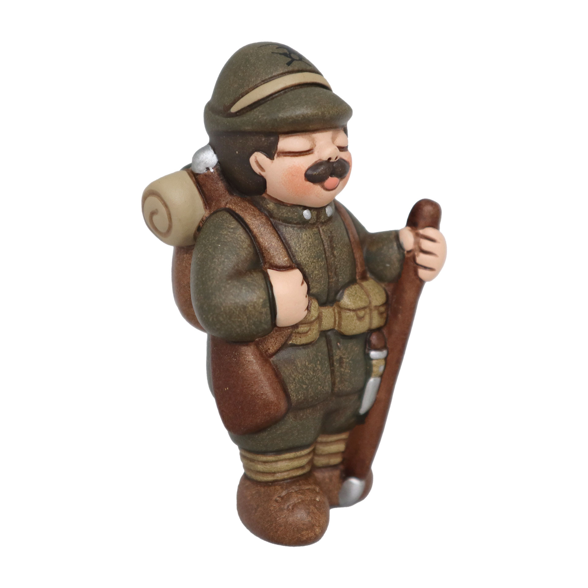 STATUETTA ALPINO 15 18 IN UNIFORME DI MARCIA H 7.5 CM