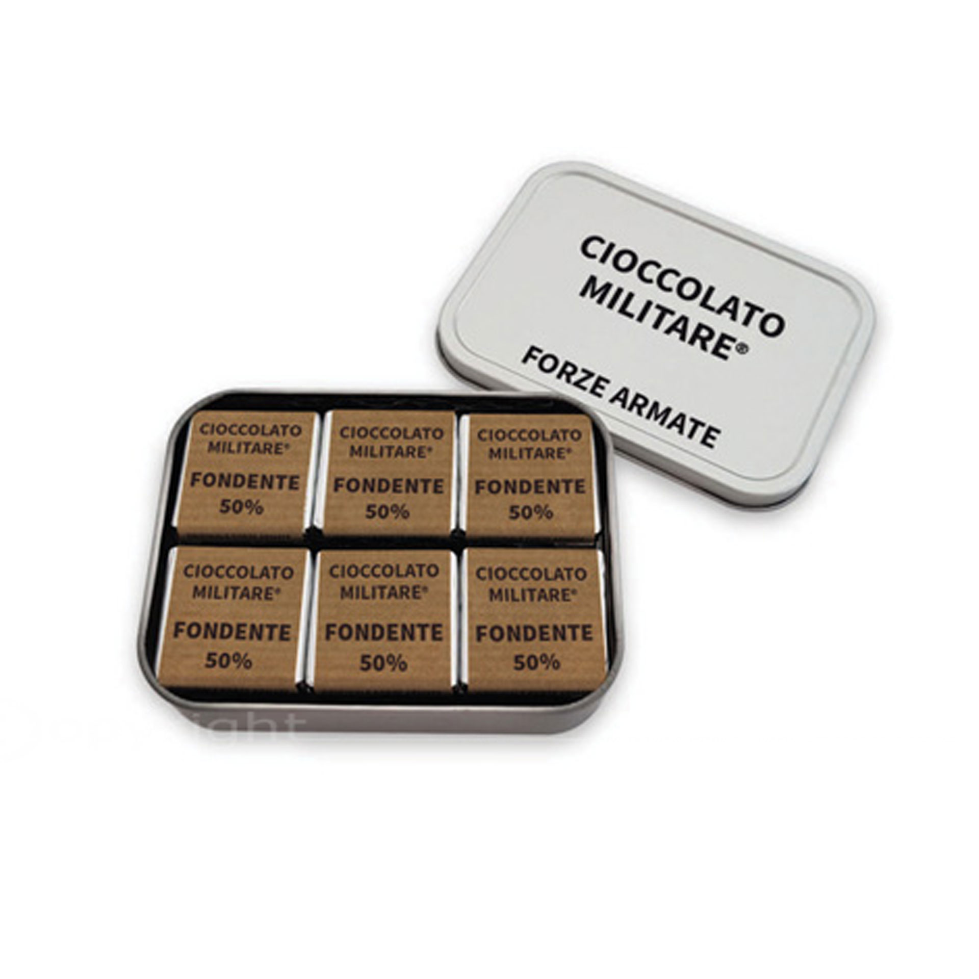 CONFEZIONE NAPOLITAIN FONDENTE CIOCCOLATO MILITARE SCATOLA METALLO