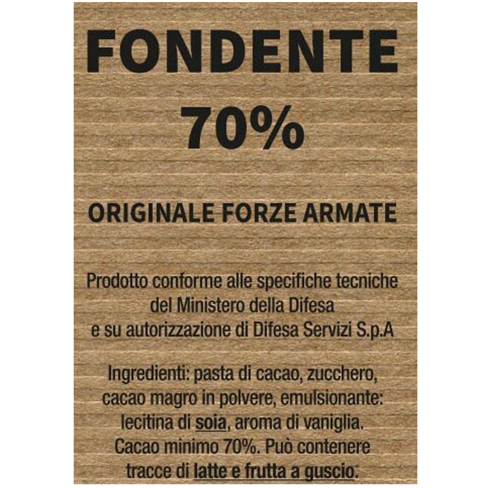 CONFEZIONE NAPOLITAIN FONDENTE CIOCCOLATO MILITARE SCATOLA METALLO