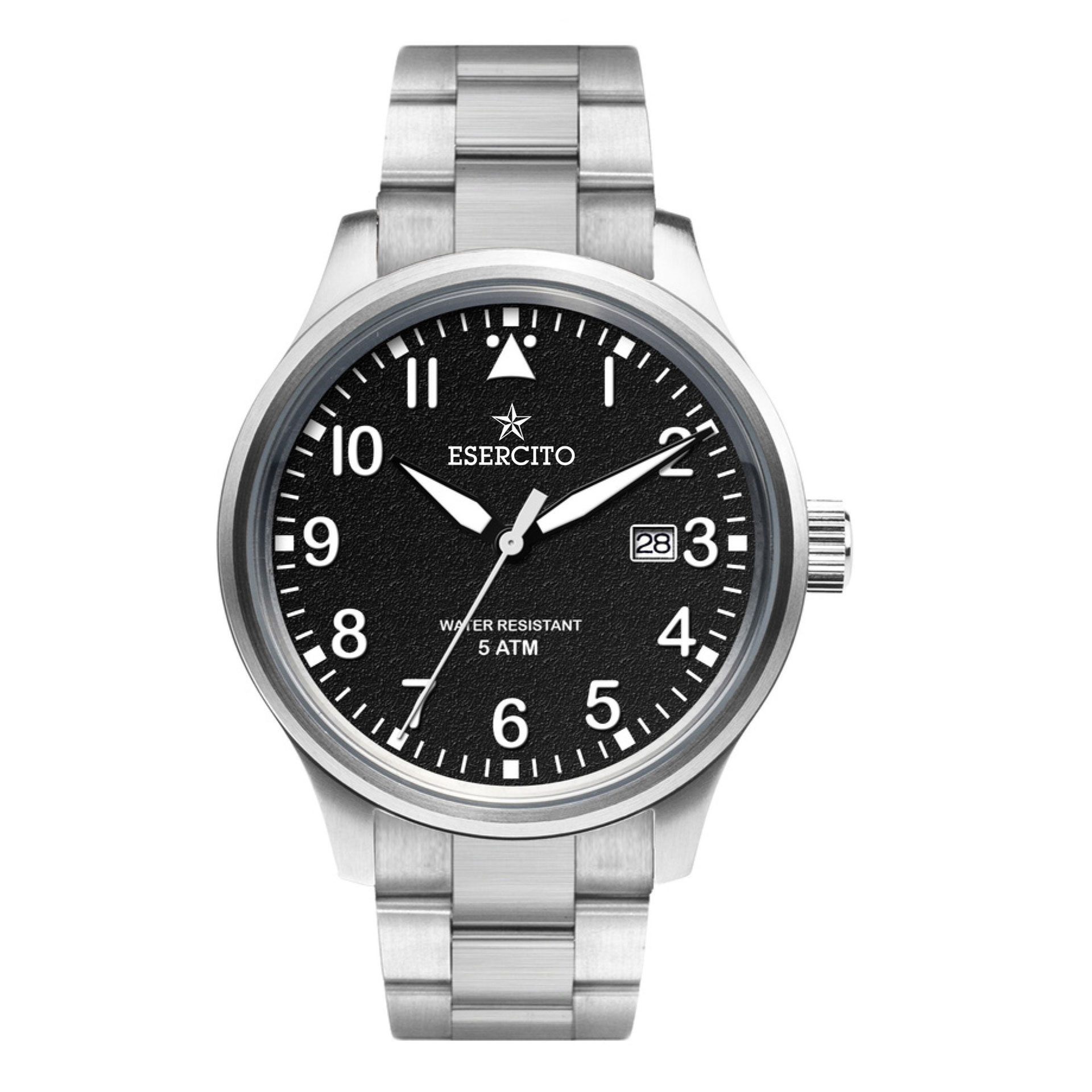 OROLOGIO DA POLSO CINTURINO ACCIAIO CASSA NERA