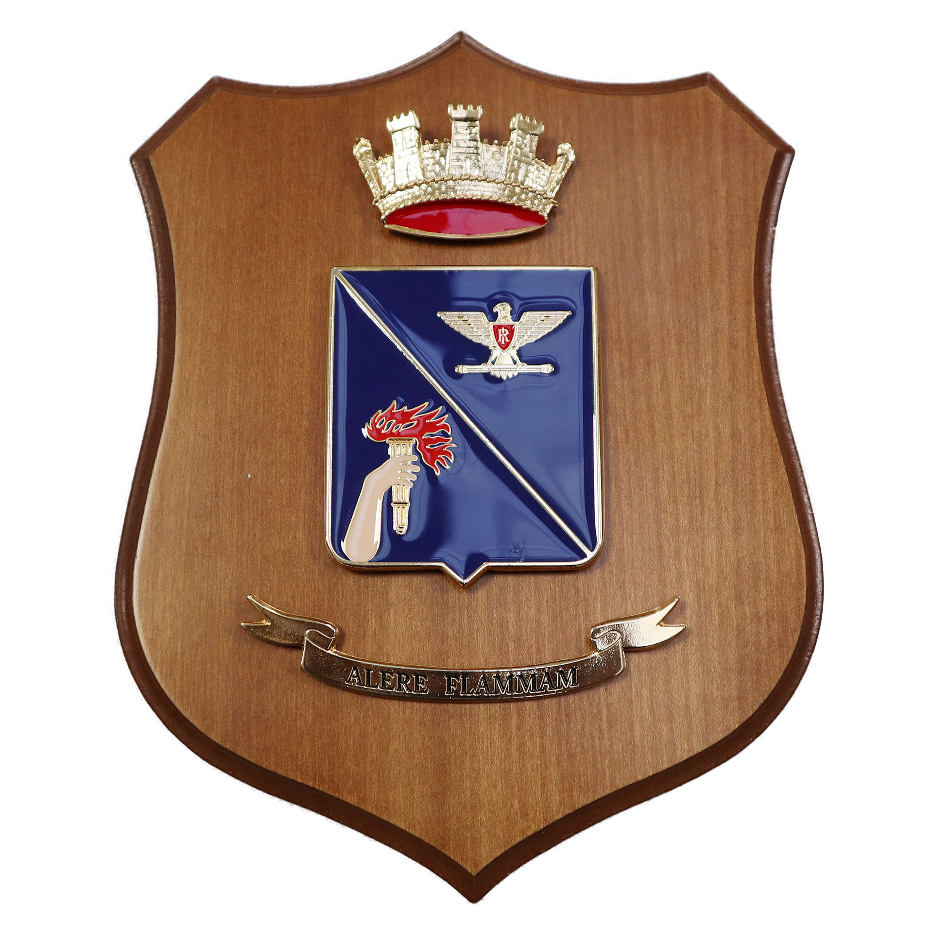 CREST IN METALLO SMALTATO LEGNO CL3 22 X 17 CM SCUOLA DI GUERRA