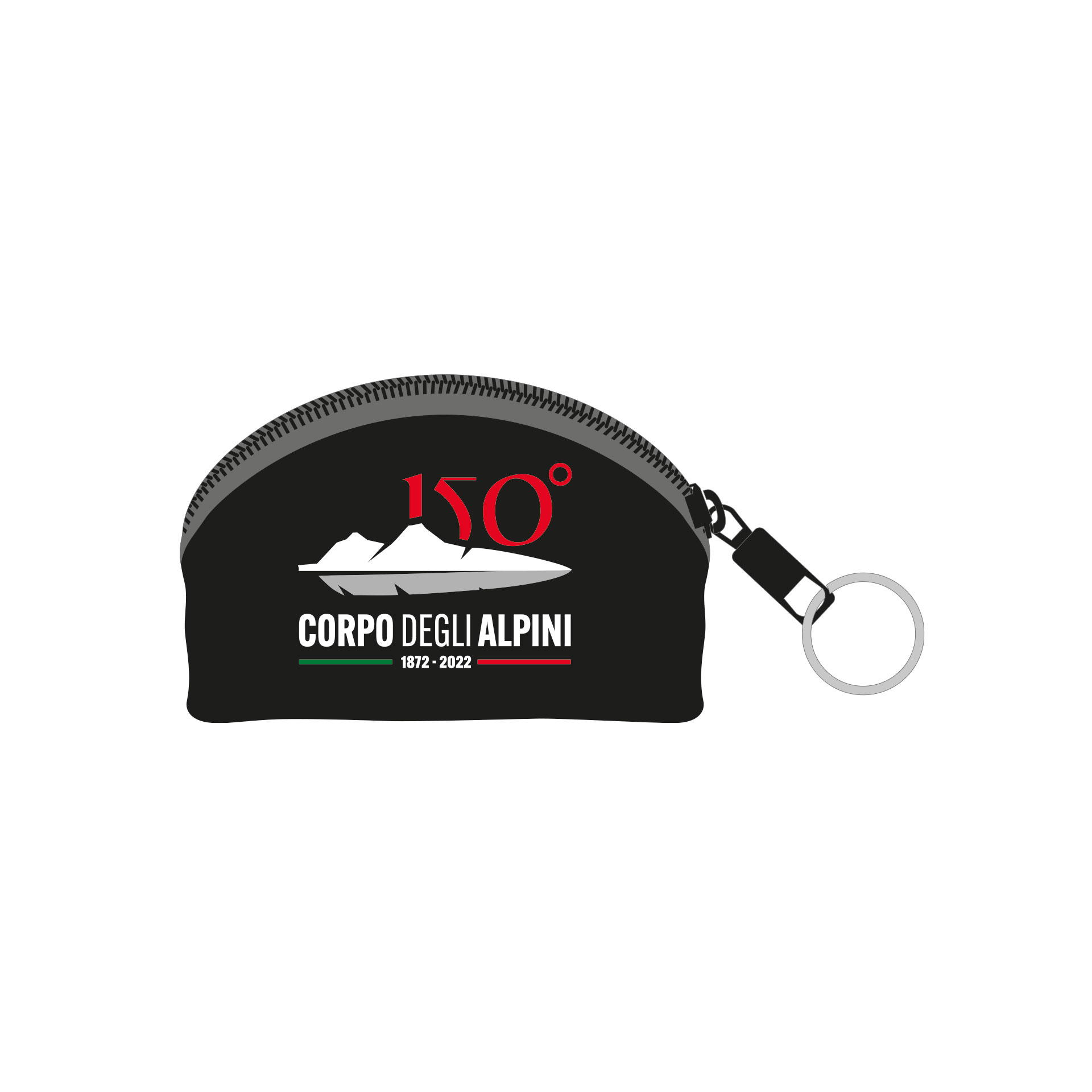 PORTACHIAVI CON PORTAMONETE IN POLIESTERE NERO Esercito Italiano Online Store